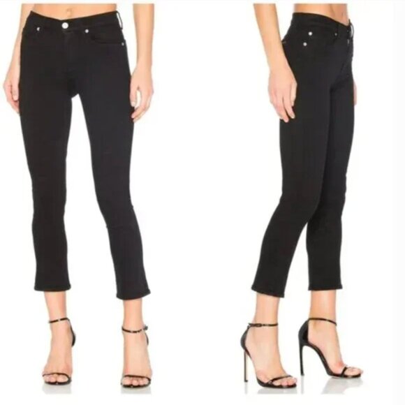 Hudson Jeans Harper High Rise Crop Baby Kick Flare in Black Size 26. - Picture 13 of 13